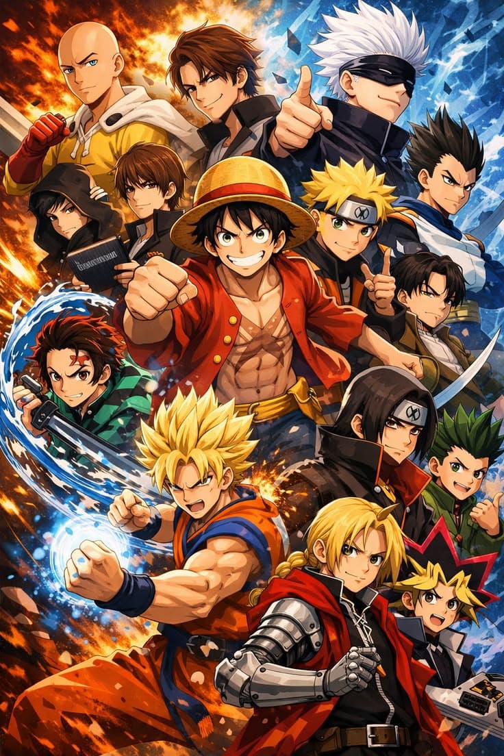 Cinematic anime backdrop